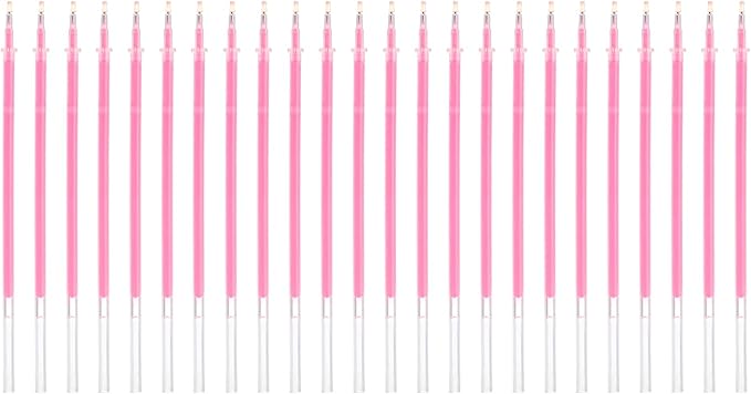 PATIKIL 0.5mm Gel Pens Refills, 24 Pack Glitter Gel Pens Sparkle Metallic Ink Fine Point Colored Refill Set for Adults Coloring Books Journaling Scrapbooking Art Drawing, Pink