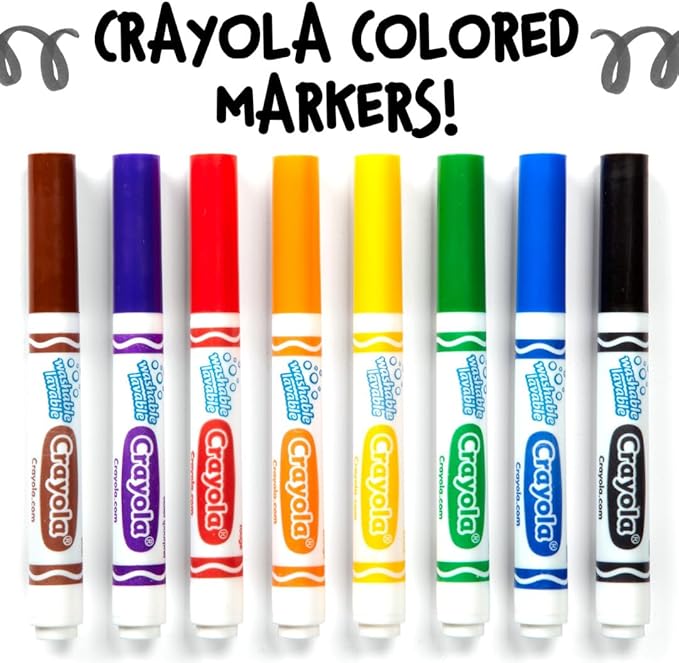 Crayola 12 Count Washable Bulk Markers, Blue