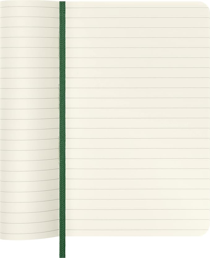 Moleskine Classic Notebook, Soft Cover, Pocket (3.5" x 5.5") Ruled/Lined, Myrtle Green, 192 Pages