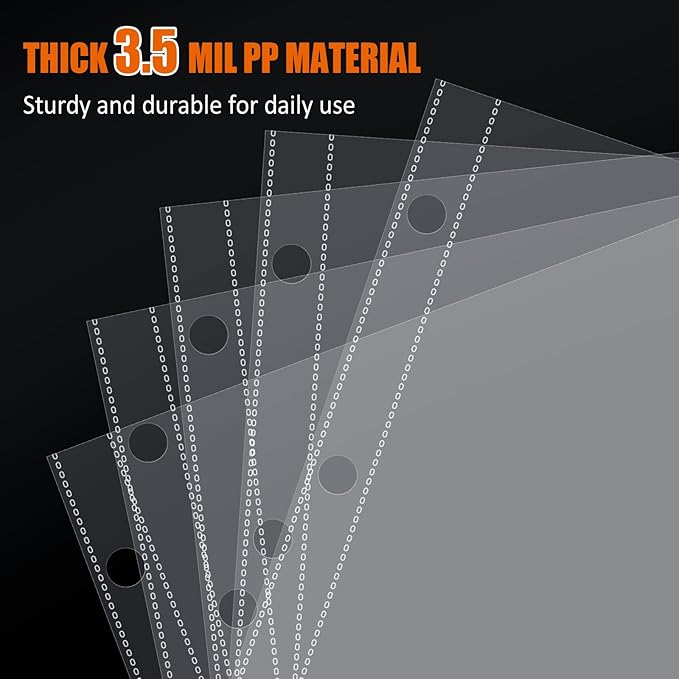 12x12 Scrapbook Page Protectors, 50 Pack, Heavyweight, Fit Scrapbook Binder and 12x12 Photo Album Refill Pages