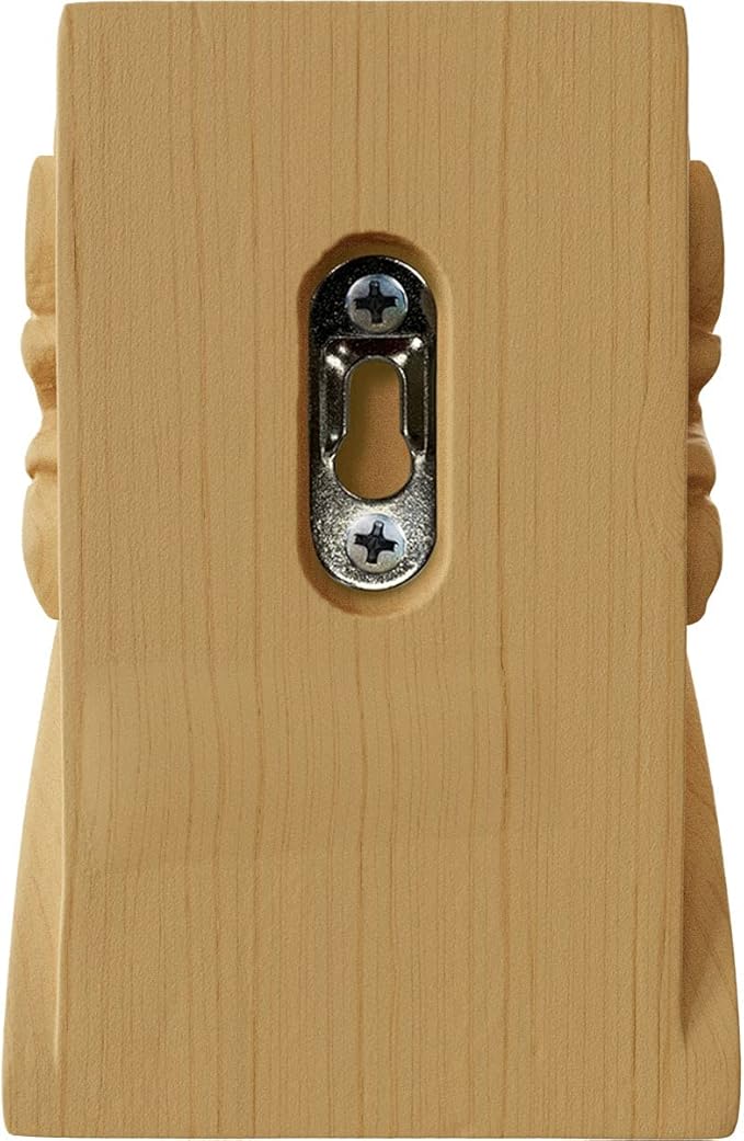Ekena Millwork CORW03X03X05BAAL Medium Acanthus Leaf Block Wood Corbels, 3 1/4"W x 2 3/4"D x 5"H, Alder