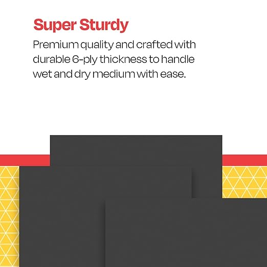 School Smart Railroad Poster Board Paper, 22 x 28 Inches, 6-Ply, Black, Pack of 25
