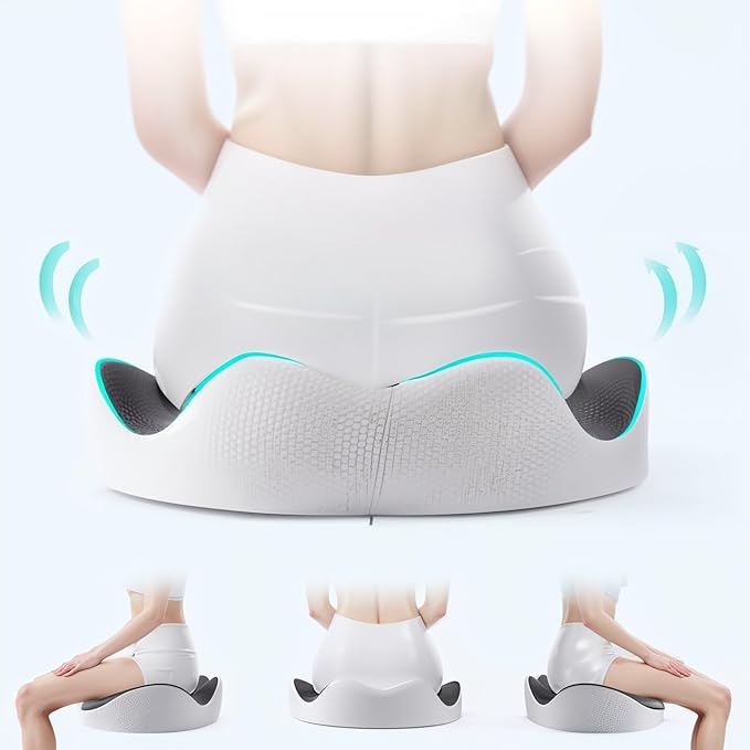 Ergonomic Seat Cushion Orthopedic Seat Cushion with Visco Gel Foam, Office Chair Cushion, Computer Chair Cushion, Gaming Chair and Car Seat Cushion for Comfort and Posture