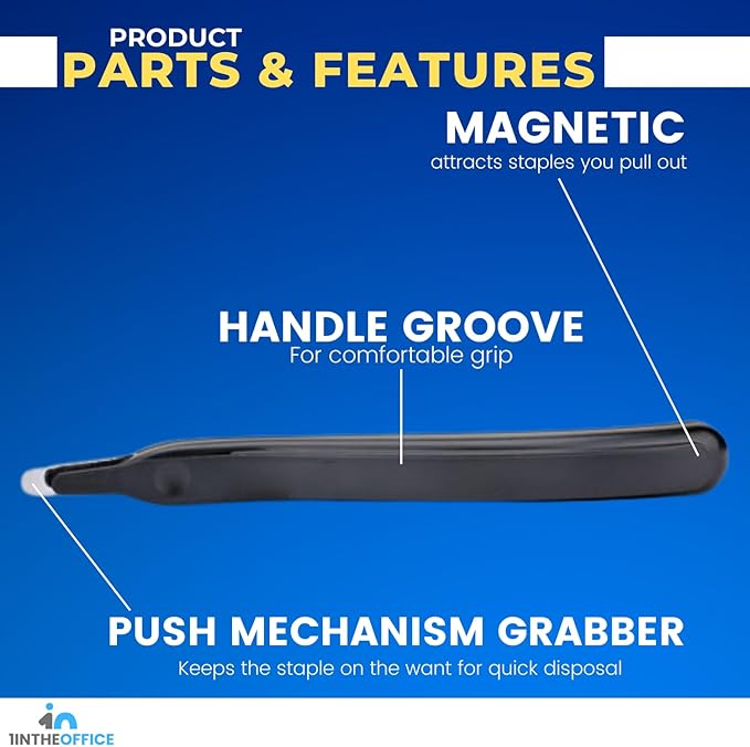 1InTheOffice Staple Remover Tool, Magnetic Staple Remover Stick, Easy Staple Puller Stick, "3 Pack "