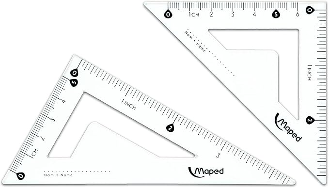 Maped Study Geometry 10 Piece Set - Advanced Student Kit - Precision Tools - Durable & Ergonomic Design - Enhances Creativity - Quality Materials