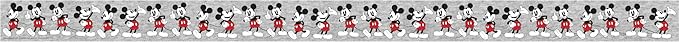 Eureka Disney Retro Mickey Mouse Poses Decorative Classroom and Bulletin Board Trim for Teachers, 2.25" Wide, 12 Strips for 37 Total Feet