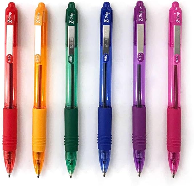 Zebra Pen Z-Grip Writing Set, Retractable Medium Point Ballpoint Pen and Mechanical Pencil, #2 HD Lead Pencils, Assorted Ink Colors, School Supplies, Ideal for Note-Taking, 18-Pack (23618)