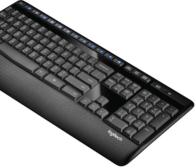 Logitech K345 Wireless Keyboard - Full-Sized Keyboard with Palm Rest, 2.4 GHz Wireless USB Receiver - for PC, Laptop