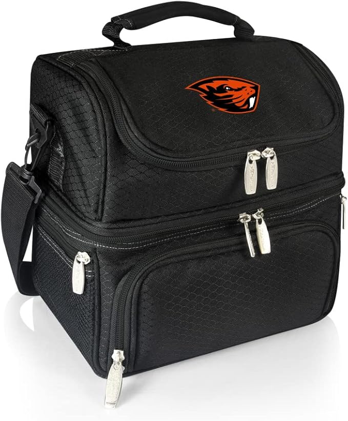 PICNIC TIME NCAA Nebraska Cornhuskers Pranzo Lunch Bag - Insulated Lunch Box with Picnic Set - Lunch Cooler Bag