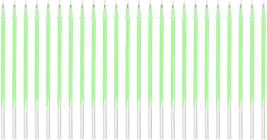 PATIKIL 0.5mm Gel Pens Refills, 24 Pack Glitter Gel Pens Sparkle Metallic Ink Fine Point Colored Refill Set for Adults Coloring Books Journaling Scrapbooking Art Drawing, Green