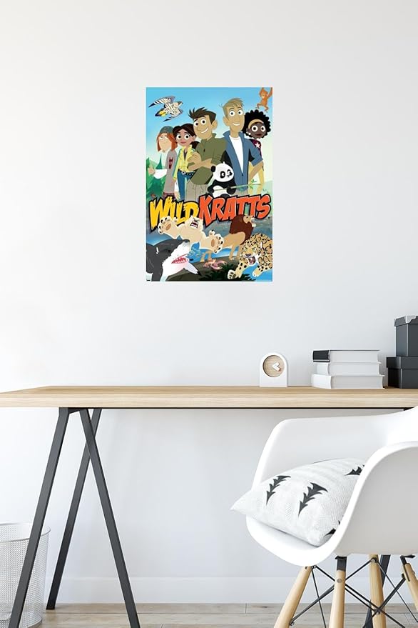 Wild Kratts - Group Wall Poster, 22.4L" x 14.7W", Premium Poster & Mount Bundle