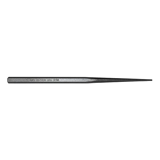 Mayhew Tools 72021 Line-Up Punch, 3/32" x 8", Blast Finish