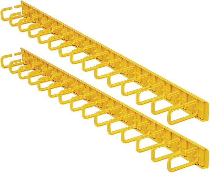 Tripp Lite Vertical Server Rack Enclosure Cable Manager, Flexible Rings, High-Visibility Yellow Steel, 6 Foot / 1.8 Meters, Two 3-Foot Sections, 5-Year Warranty (SRCABLERINGVRTF)
