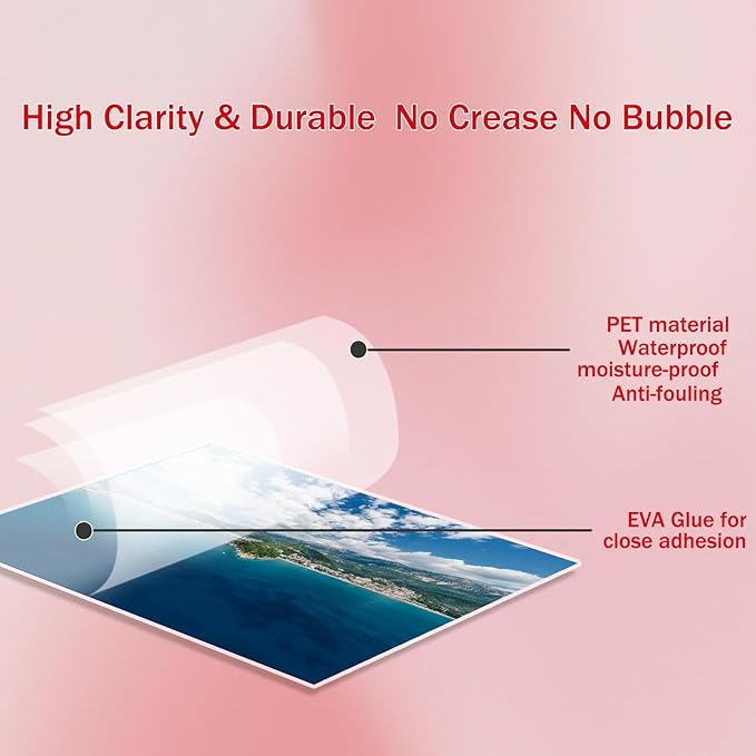100Pack Legal Size Laminating Sheets 5Mil -8.5"x14" (9x14.5) Laminating Pouches No Bubble Thermal Laminating Sheets for Documents, Menus, Certificates & School/Office Use