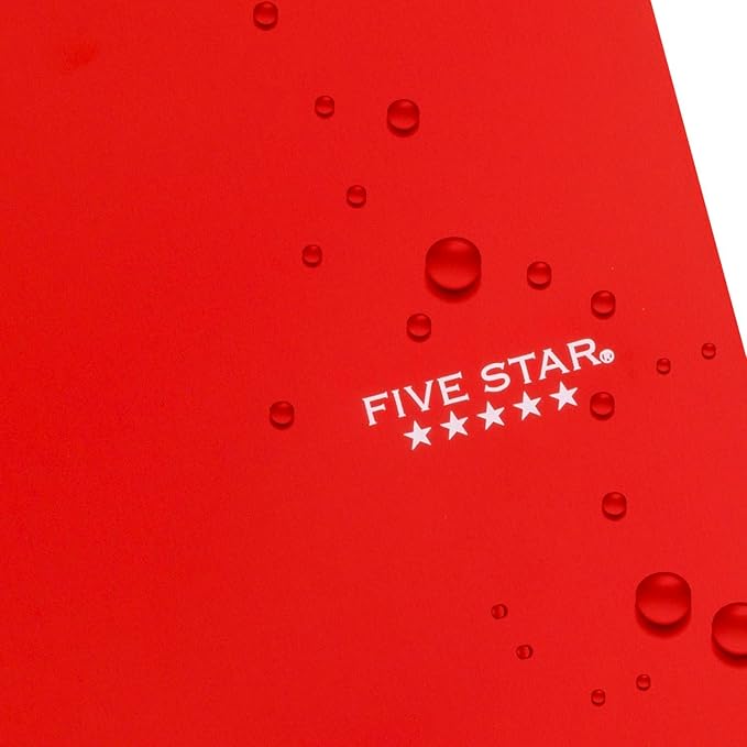 Five Star Spiral Notebook + Study App, 6 Pack, 1 Subject, Wide Ruled Paper, 8" x 10-1/2", 100 Sheets, Fights Ink Bleed, Water Resistant Cover, Assorted Colors (38042)