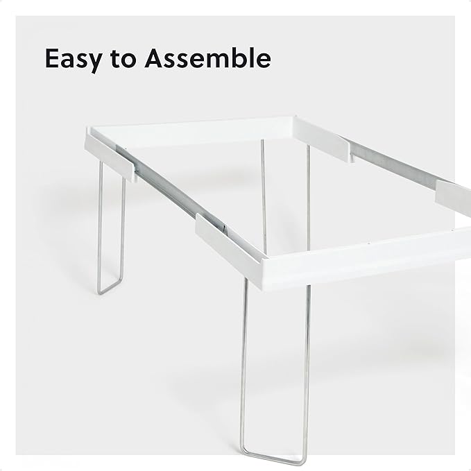 Smead Adjustable Hanging File Folder Frames, 13” W x 9.25” H x 16”-24” L, White and Silver, Letter Size (64850)