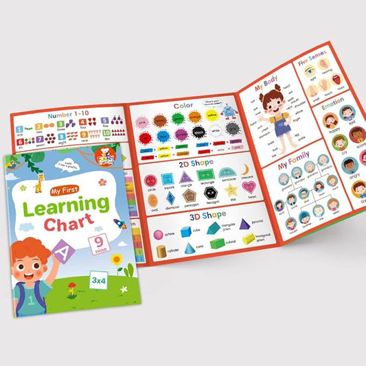 Lachilly My First Learning Chart 22 Themes English Words Learning Sheet Educational Poster Vocabulary Building Teacher Teaching Aids for Pre-Kindergarten