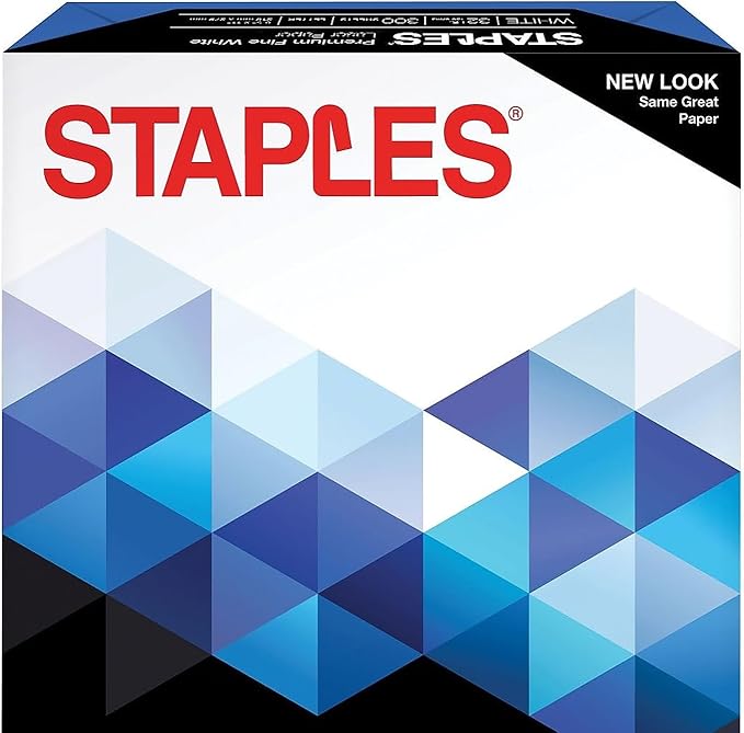 Staples 25% Cotton Fine Laser Paper, White, For Office, School & Home, For Office, School & Home