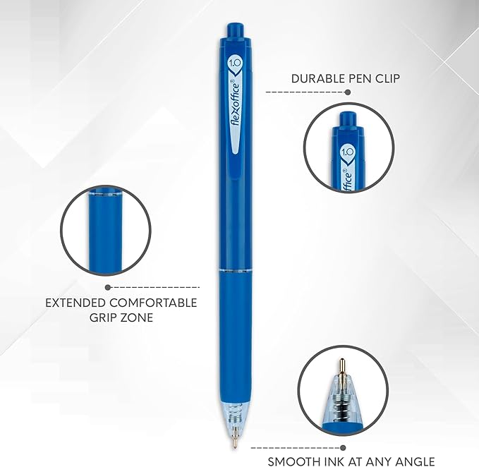 10-Count Black Ink Retractable Ballpoint Pens, Includes Xmas Greeting Card&Sticker, Medium Point 1.0mm, Pastel Color Barrels|Christmas Gifts for Coworkers, Teachers, Friends