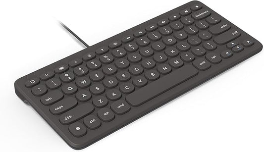 ZAGG Connect Keyboard 12C - Compact Type-C Wired Desktop Keyboard - Universal Compatibility with Windows, ChromeOS, Android, iOS, macOS, iPadOS - Optimized Typing Experience - Eco-Conscious Design