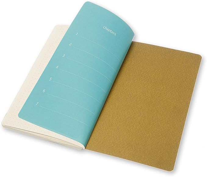 Moleskine Chapters Journal, Slim Medium, Dotted, Tawny Olive, Soft Cover (3.75 x 7)