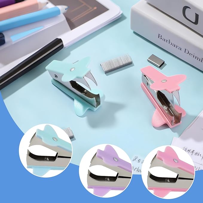 3PCS(Pink,Blue,Purple) Staple Remover Tool,Stapler Removers Staple Puller for Office Work, Crafting, and Home Projects