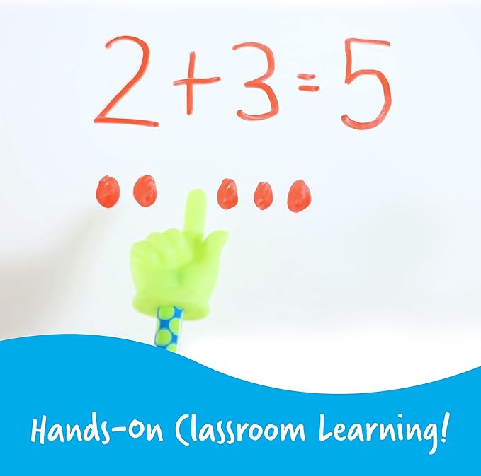 Learning Resources Patterned Hand Pointers - 3 Pieces, Ages 3+ Classroom Pointer for Kids, Reading Pointers for Kids, Homeschool and Classroom Supplies