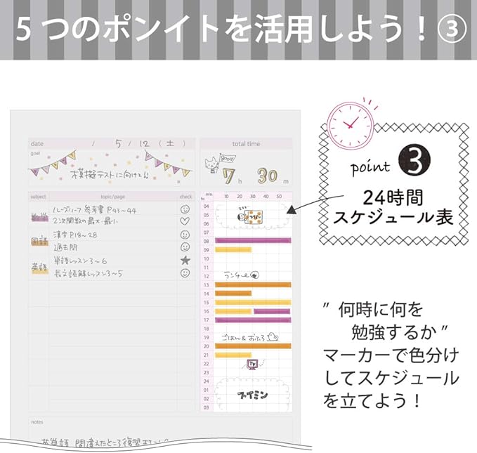 Kokuyo Campus Study Planner Notebook, Daily Ruled, A5, Mint Green, for 63 Days, Japan Import (NO-Y82MD-G)