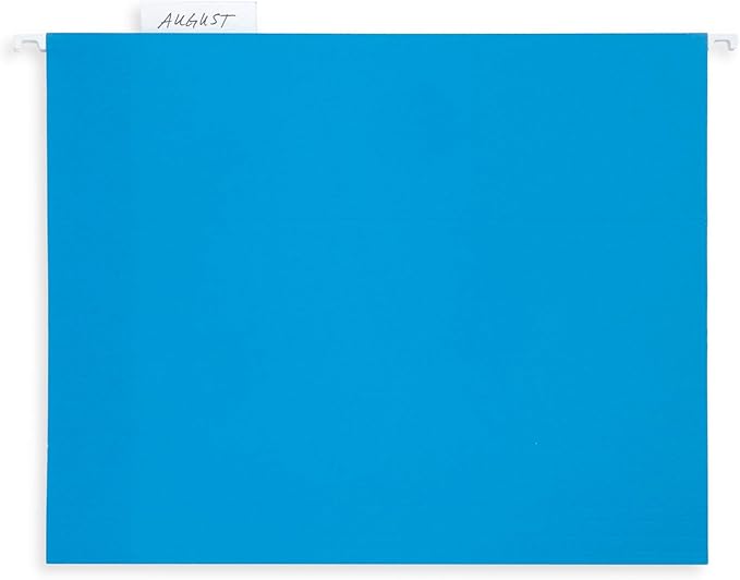 Blue Summit Hanging File Folders, Letter Size, Blue, Great for Organizing and Easy File Storage, 50 Per Box
