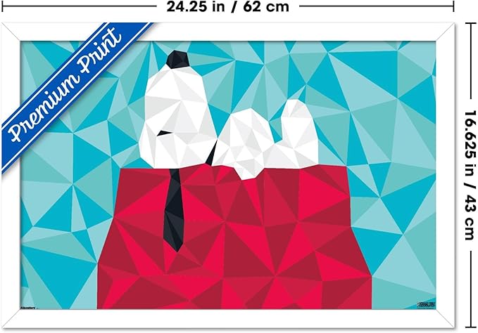 Peanuts: Astronomy-Geometry - Snoopy Wall Poster, 22.4L" x 14.7W", White Framed Version