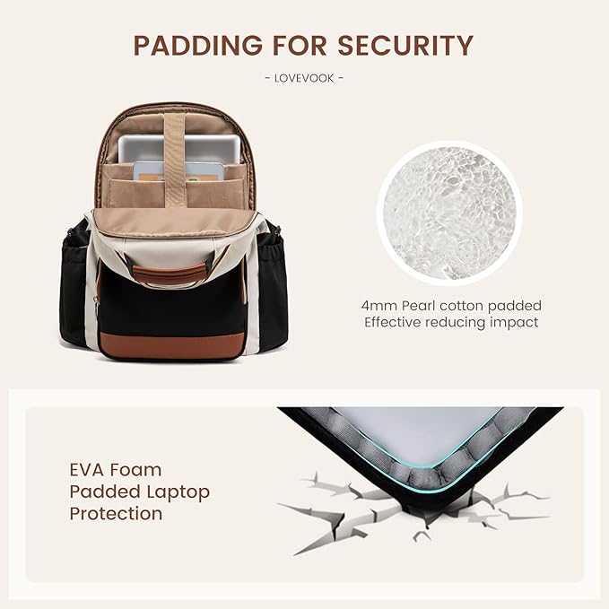 LOVEVOOK Laptop Backpack for Women with Pouch Pocket for Large Capacity Cup,17 Inch Laptop Computer Bag Travel Backpack Purse,Waterproof Work Business Backpack College Teacher Bags,Violet