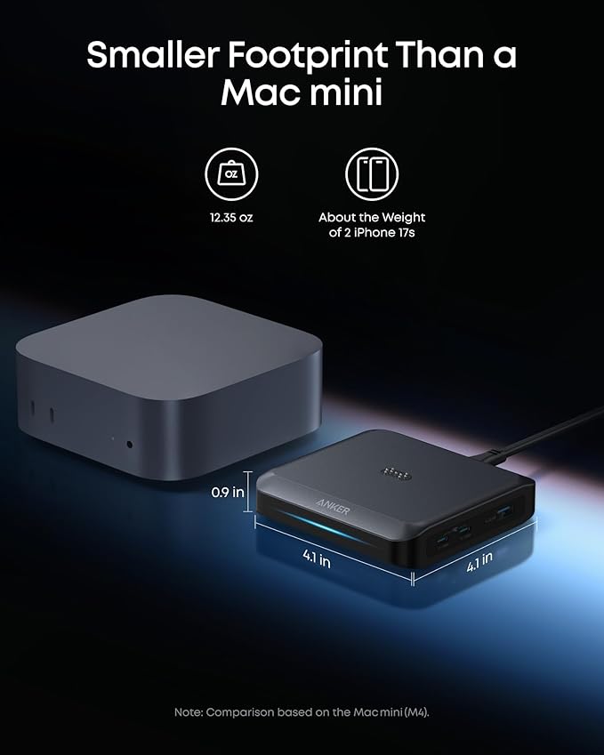 Anker Charging Base, 150W Max Charging for 4 Devices, Works with Prime Power Banks with Pogo Pin, for MacBook Pro/Air, Dell, iPhone 17/16 Series, Samsung, and More (Power Bank Not Included)