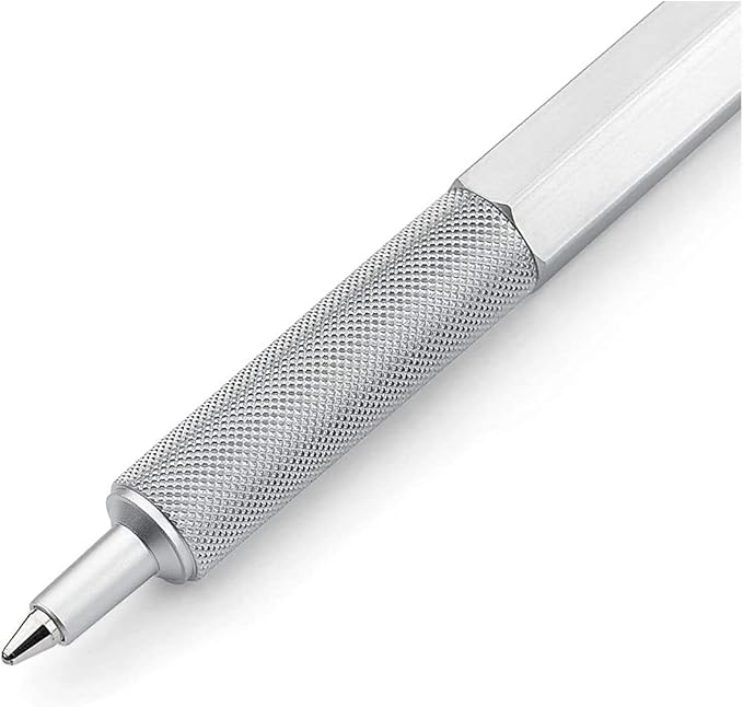 rOtring 600 Ballpoint Pen, Medium Point, Black Ink, Silver Barrel, Refillable