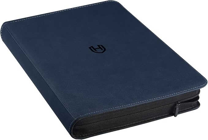 Card Binder 16 Pocket with Zipper, 1024 Pockets Trading Card Holder Book, Premium PU Cover Zip Folder Binder, Side Loading Carrying Case Binder Album for TCG, MTG, Sports Cards, Game Cards