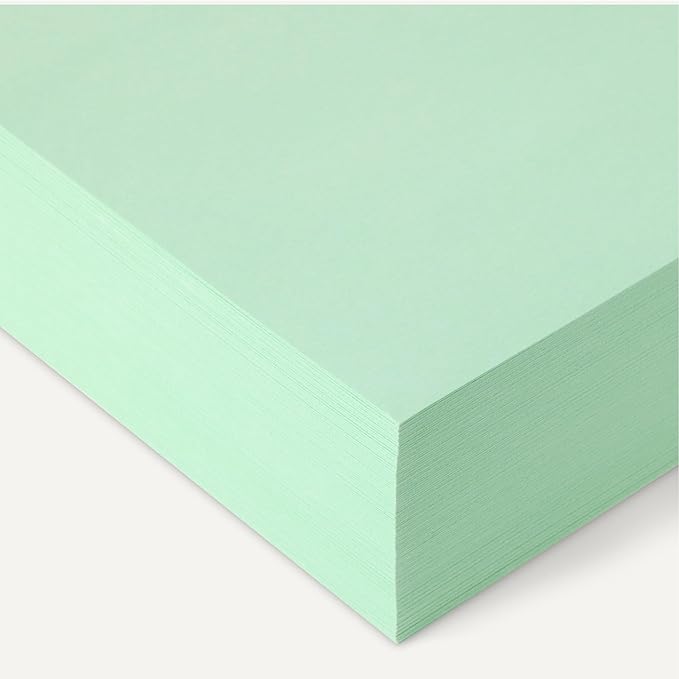 Amazon Basics 30% Recycled Color Copy Paper, 8.5" x 11", 20lb, 500 Sheets, Pastel Green