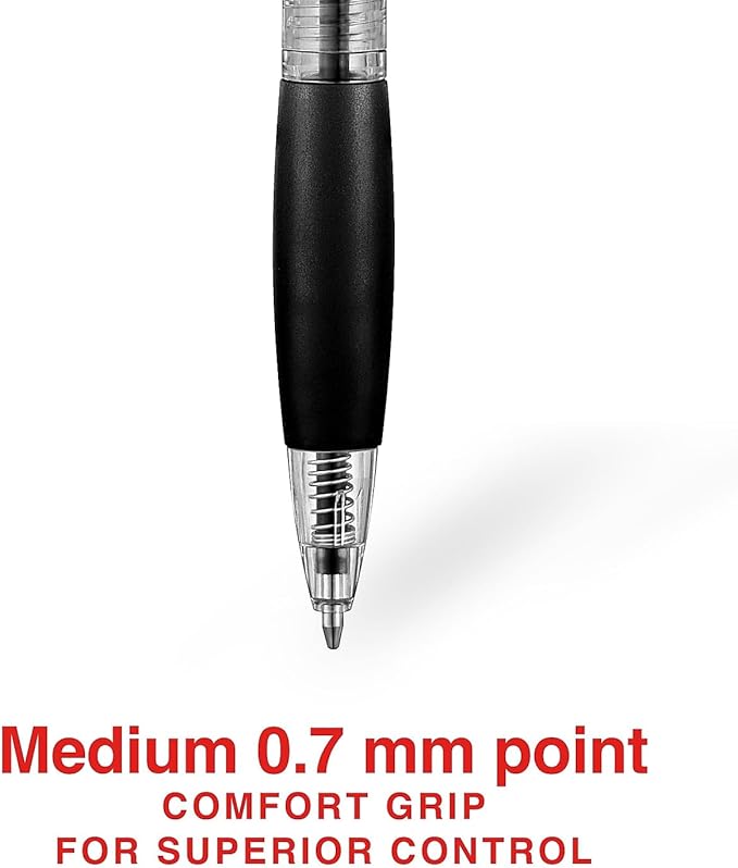 STAPLES Retractable Ballpoint Pens, Medium Point 1.0mm, Black Ink, 12 Pack – Comfortable, Smooth‑Writing Pens for Everyday Office Use