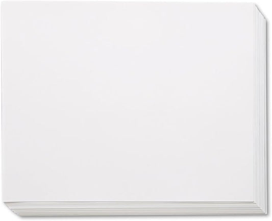 Pacon 104225 Peacock Four-Ply Railroad Board, 22 x 28, White, 100/Carton