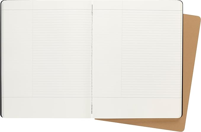 Moleskine Cahier Journal, Soft Cover, Large (5" x 8.25") Ruled/Lined, Black, 80 Pages (Set of 3)