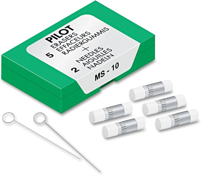 Pilot (70001) MS-10 Eraser Refill, Sold as Two Packs of Five: Total of 10 Each