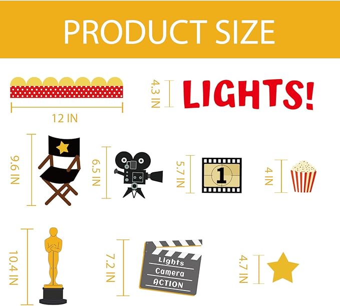 70Pcs Movie Night Bulletin Board Decorations Set, Welcome Back to School Classroom Decorations Kit Movie Theme Cutouts Decor for Classroom Home Office Chalkboard Wall Window Door