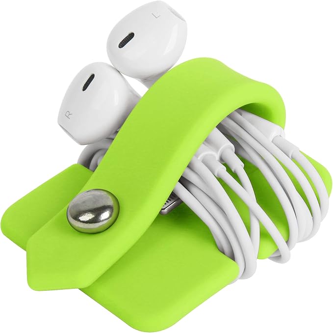 Cord Organizer Earbuds Holder Earphone Wrap Earphones Organizer Headset Headphone Earphone Wrap Winder Cord Manager Cable Winder Green