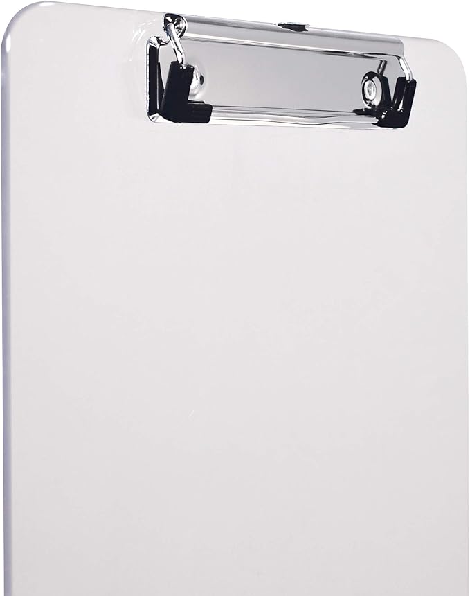 Better Office Products Assorted Colors Plastic Clipboards, 12 Pack, Durable, 12.5 x 9 Inch, Low Profile Clip, (3 Each of Black, Blue, Gray, Clear), Set of 12