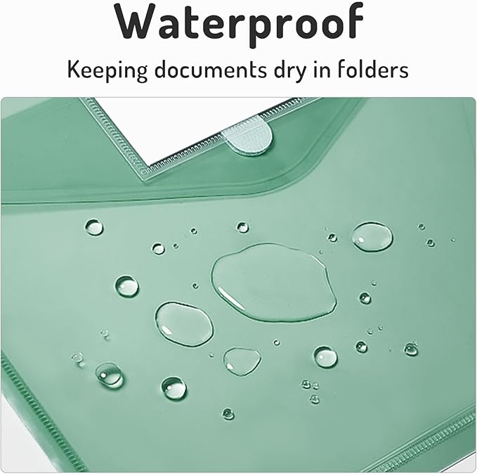 Forvencer Binder Pocket, 24 Pack Super Heavyweight Plastic Folders with Tight Closure, Binder Folders Side Loading, 3 Ring Binder Pocket, Binder Dividers with Pockets, Letter Size, Retro Series