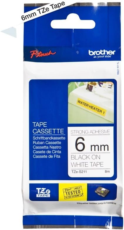 BRTTZES211 - Brother TZe Extra-Strength Adhesive Laminated Labeling Tape