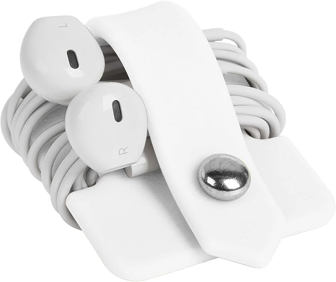 Cord Organizer Earbuds Holder Earphone Wrap Earphones Organizer Headset Headphone Earphone Wrap Winder Cord Manager Cable Winder White