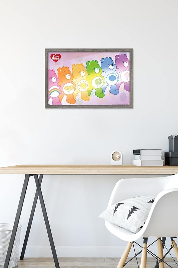 Care Bears - Care Bear Stare Wall Poster, 22.4L" x 14.7W", Barnwood Framed Version