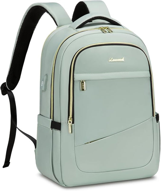 LOVEVOOK Laptop Backpack for Women, 17 Inch Slim Computer Bag with Separate Computer Compartment for Work Travel Business