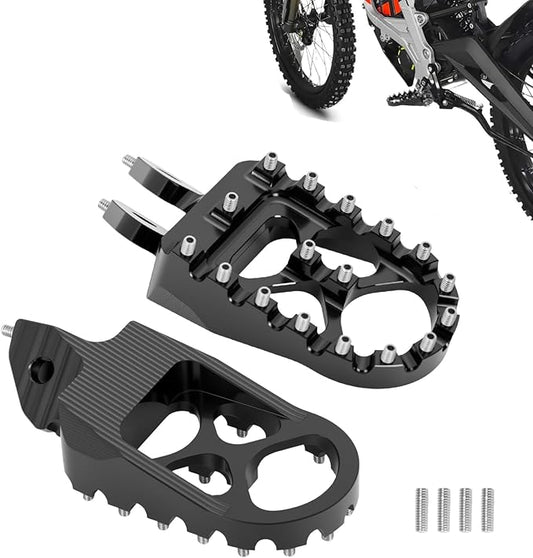 KEMIMOTO Motorcycle Foot Peg Foot Rest Compatible with Surron Light Bee X/S Footpegs x260 and x160 Talaria Sting MX3 MX4 Talaria XXX Electric Dirt Bike Black