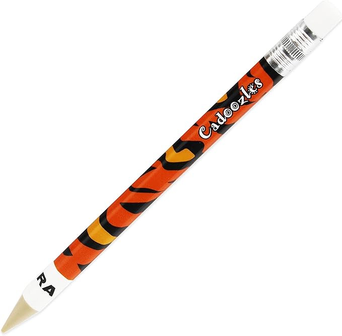 Zebra Cadoozle Mini Mechanical Pencil - 0.7mm Lead - Novelty Tiger Animal Print - Pack of 10