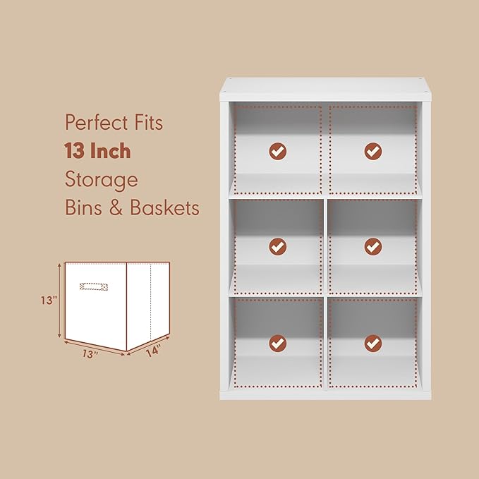 Furinno Cubicle Record Player Stand with Vinyl Storage, 5-Cube 1.2 Extra Thick Vinyl Record Storage, Open Back Media Shelf for CD DVD Blueray Game Disc, for Living Room, Home Office, White
